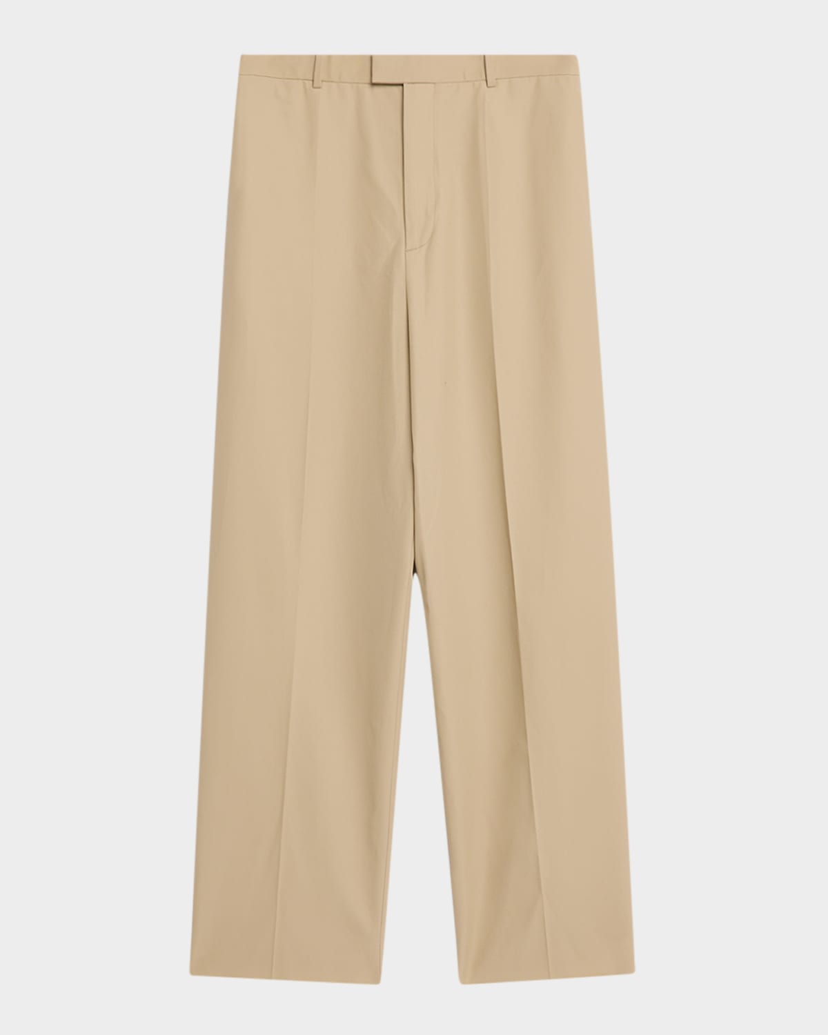 Men's Cotton Twill Straight-Leg Trousers