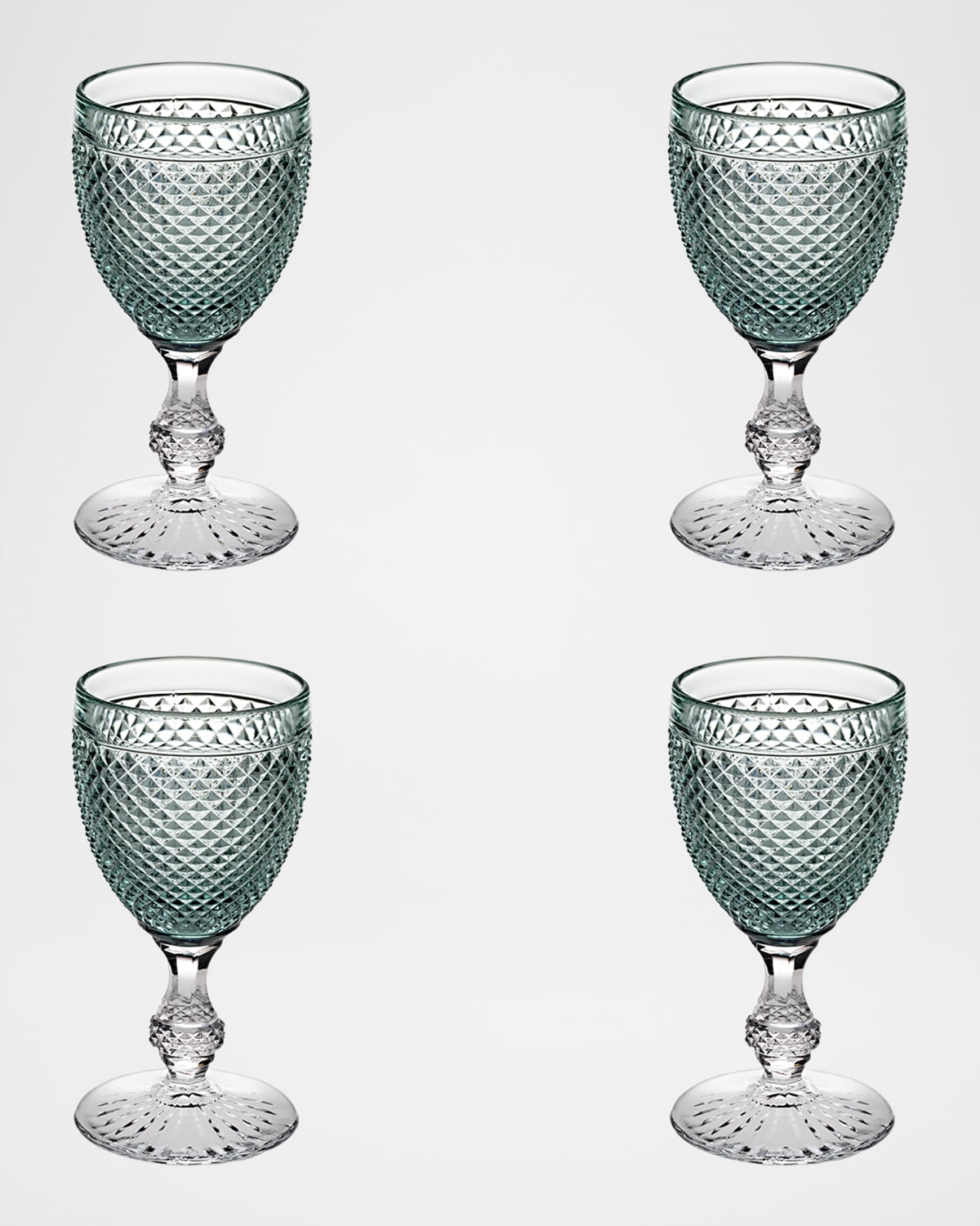 Vista Alegre Bicos Bicolor Goblets, Set Of 4 In Mint Top