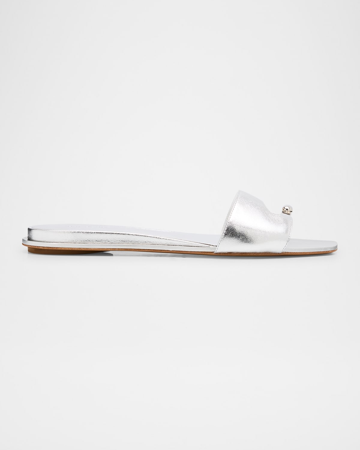 Tory Burch Pierced Metallic Toe Ring Flat Sandals