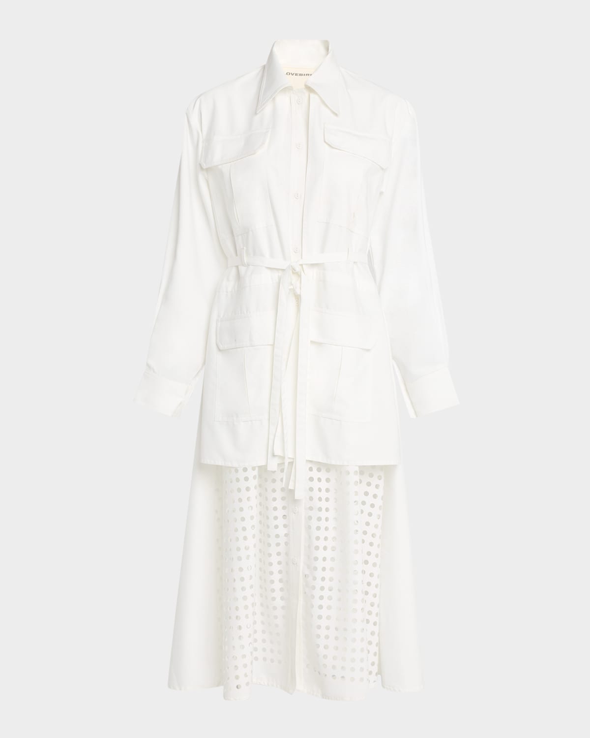 Eleanor Cutout Tie-Waist Midi Shirtdress