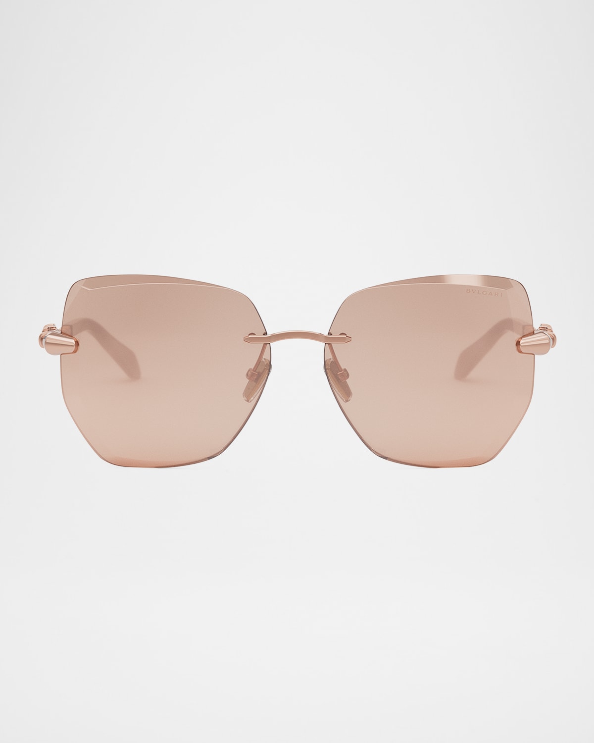 Bvlgari Serpenti Viper Sunglasses In Rose Gold Brown Miror
