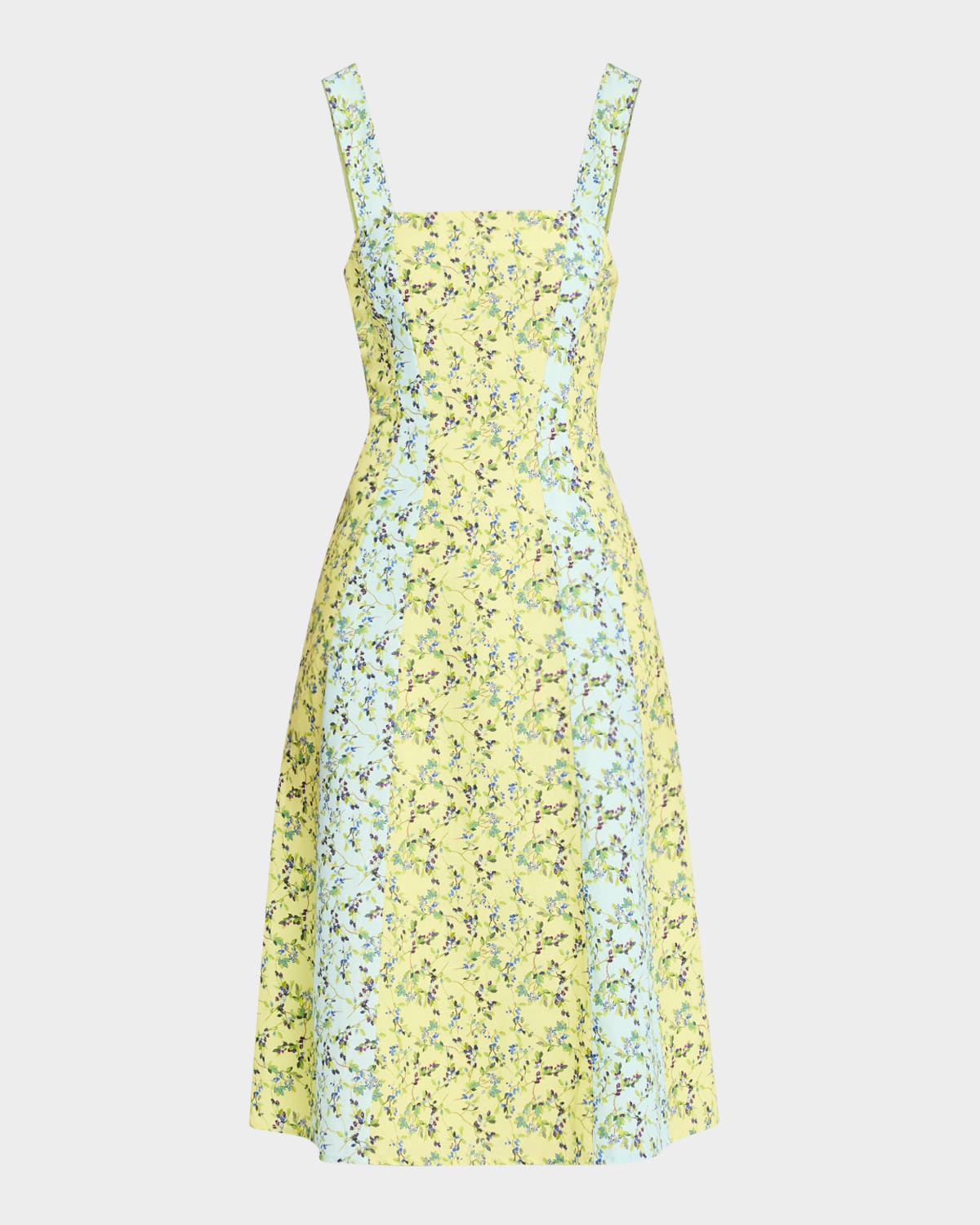 Rachel Antonoff Sloane Sleeveless Floral Midi Dress In Blueberries For Sal