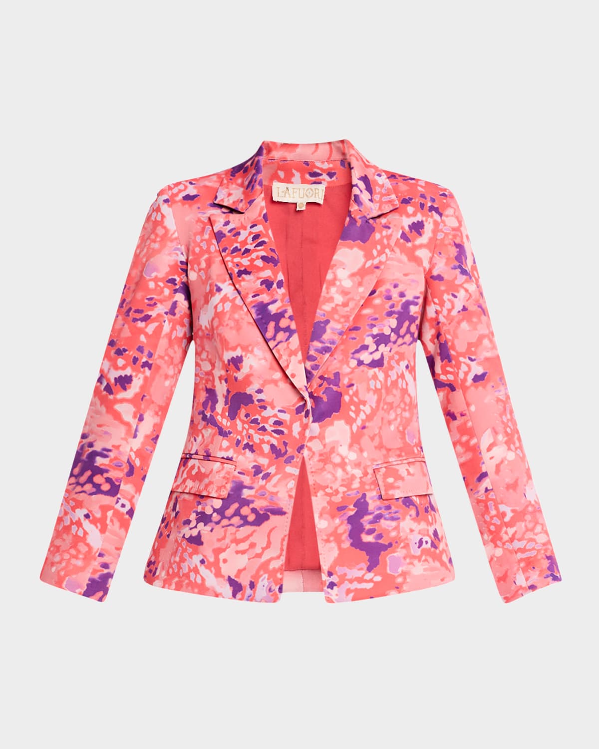 Savanna Coral Deline Single-Breasted Jacket