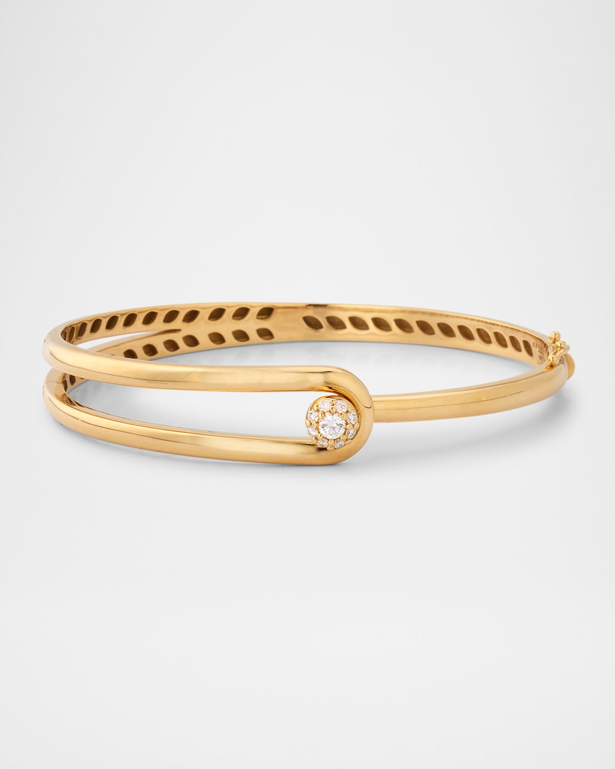 18K Yellow Gold Diamond Bangle Bracelet
