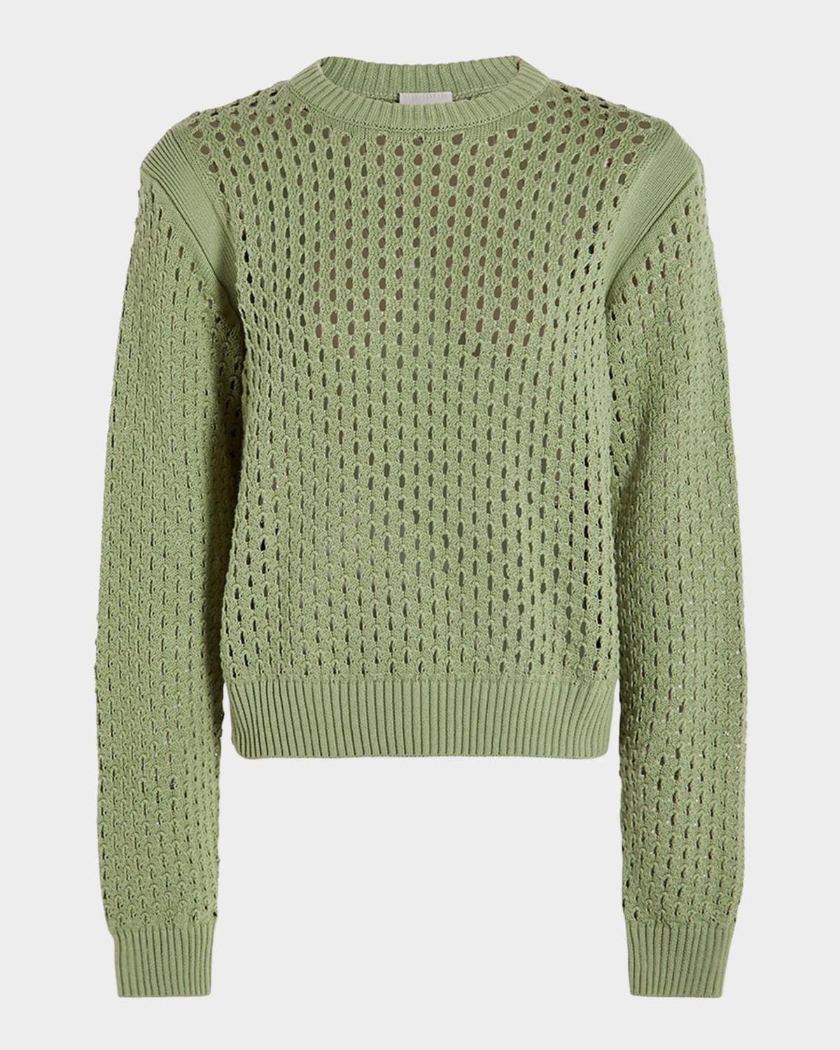 Hains Mesh-Knit Crewneck Pullover