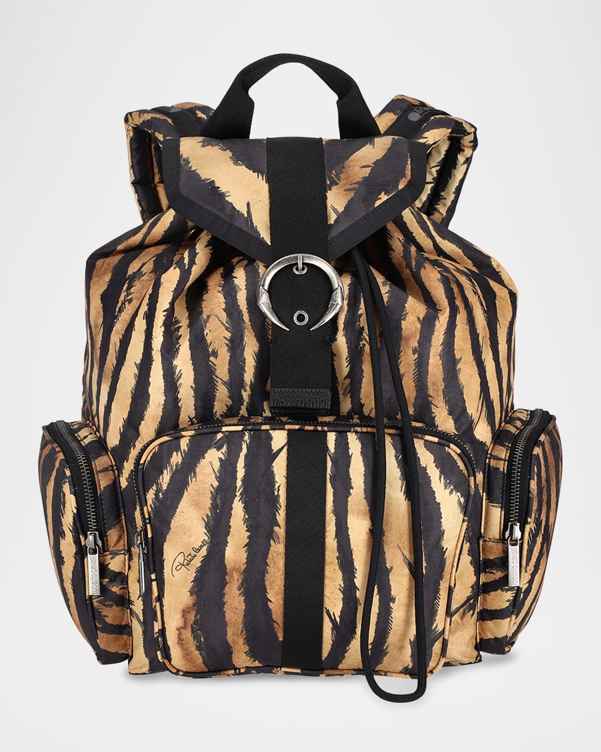 x Roberto Cavalli Napoli Zebra-Print Backpack