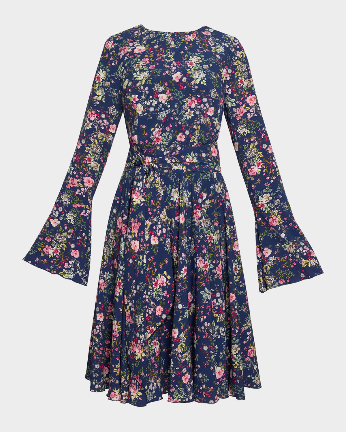 Roni Floral-Print Lightweight Stretch Dress