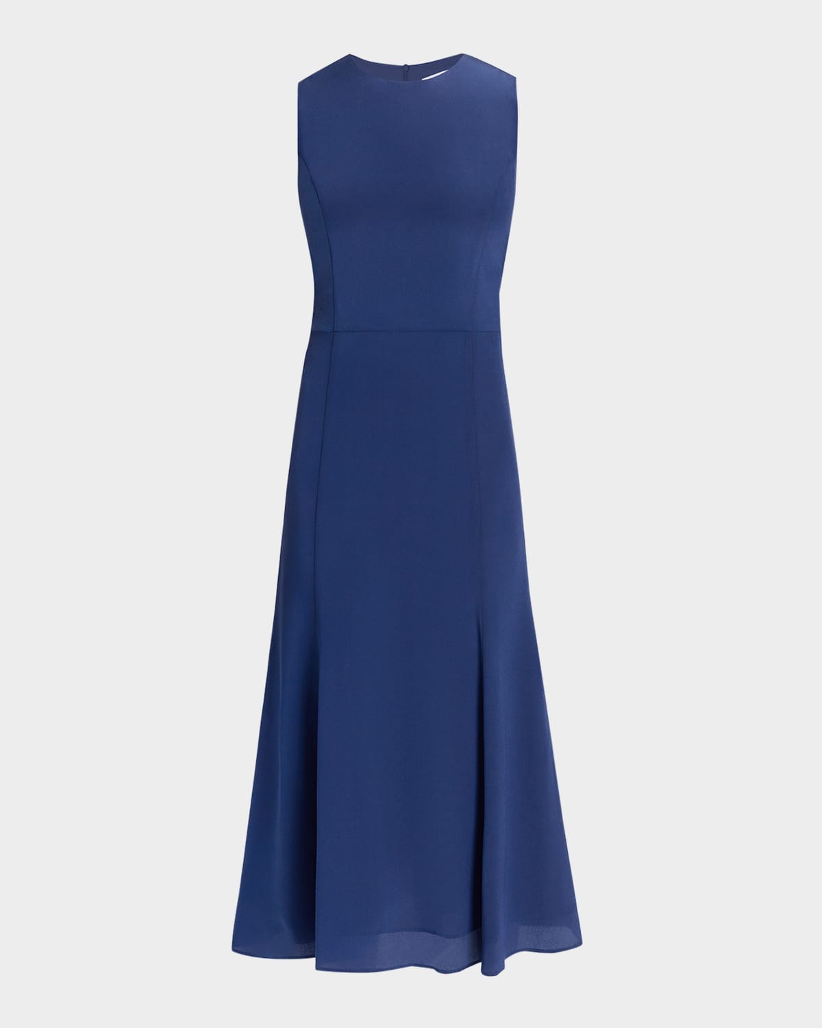 Santorelli Rosalia Sleeveless Midi Dress In Silk Crepe De Chine