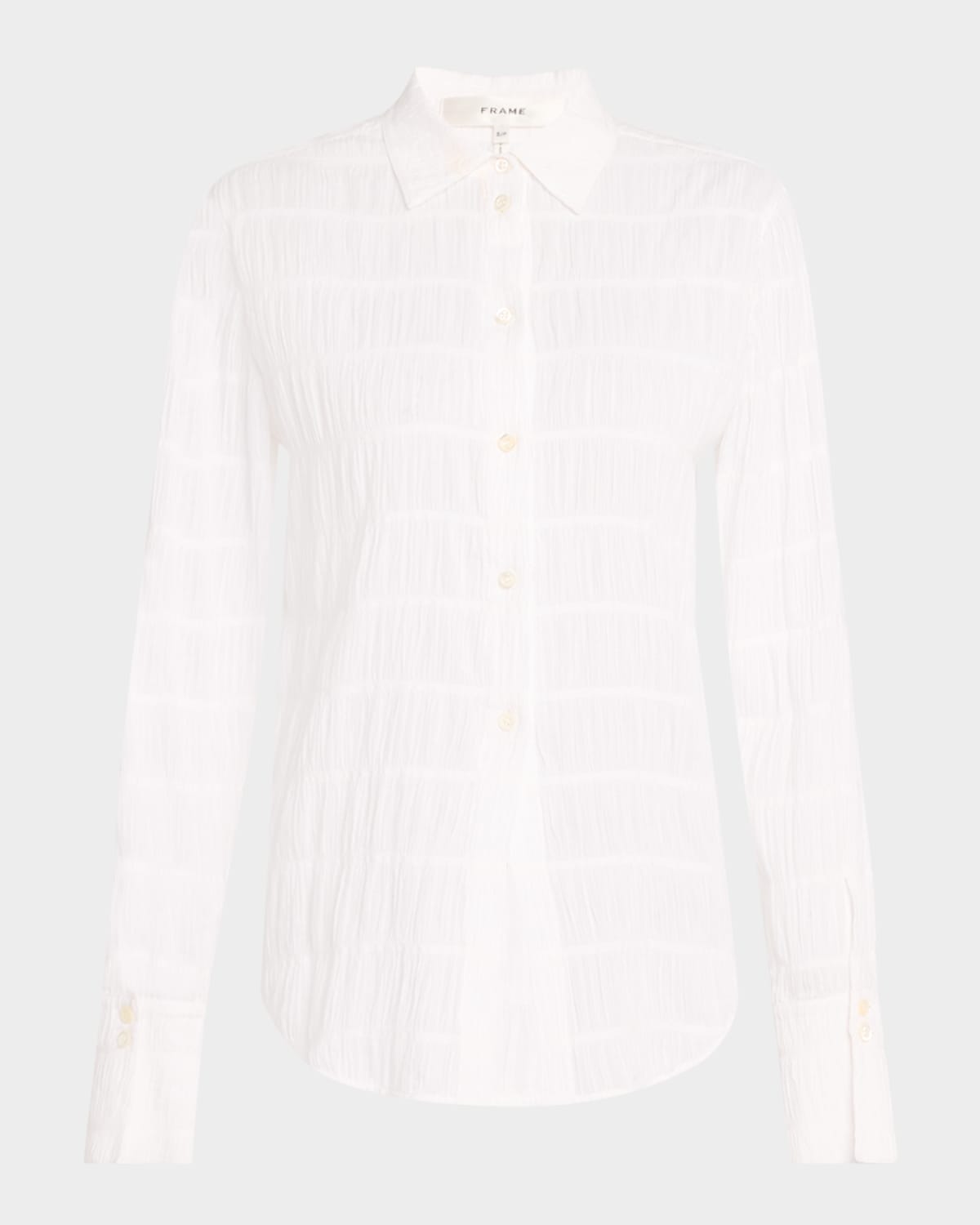 Frame The Smocked Shirt In White