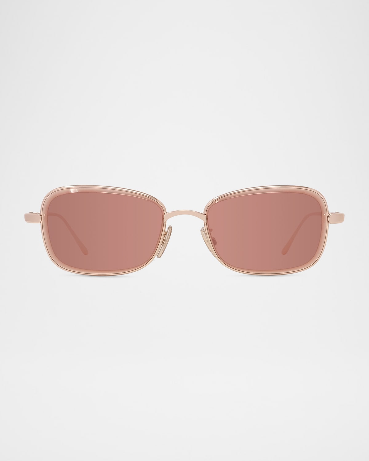 Loewe Anagram Sunglasses In Shiny Rose Goldbordeaux Mirror