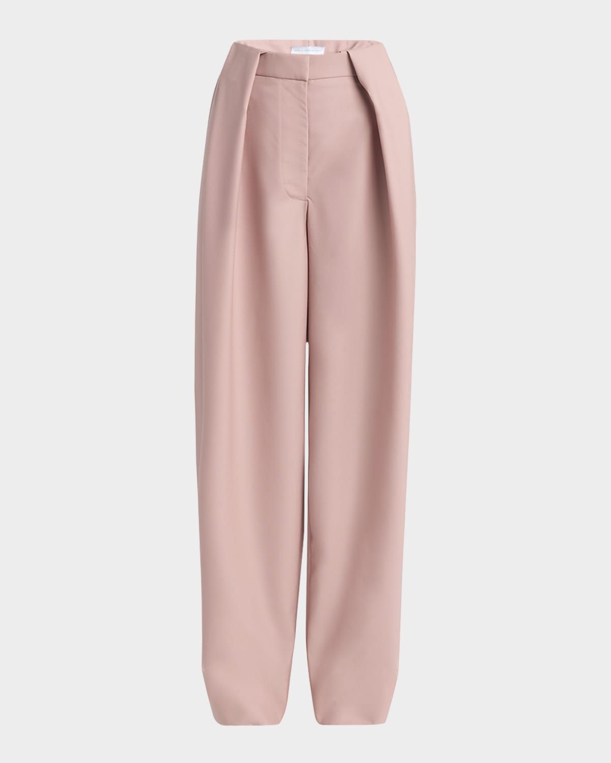 Stella Mccartney Pink Fluid Linen Pants In Dusty Rose
