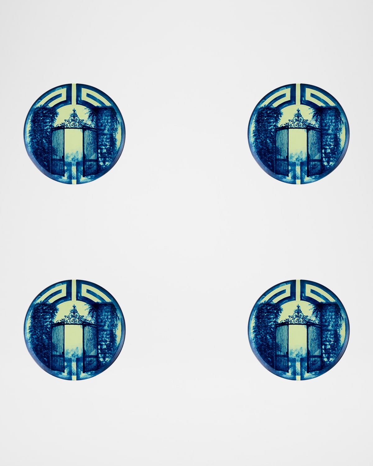 Vista Alegre The Meaning Blue Bread & Butter Plates, Set Of 4 In Blue