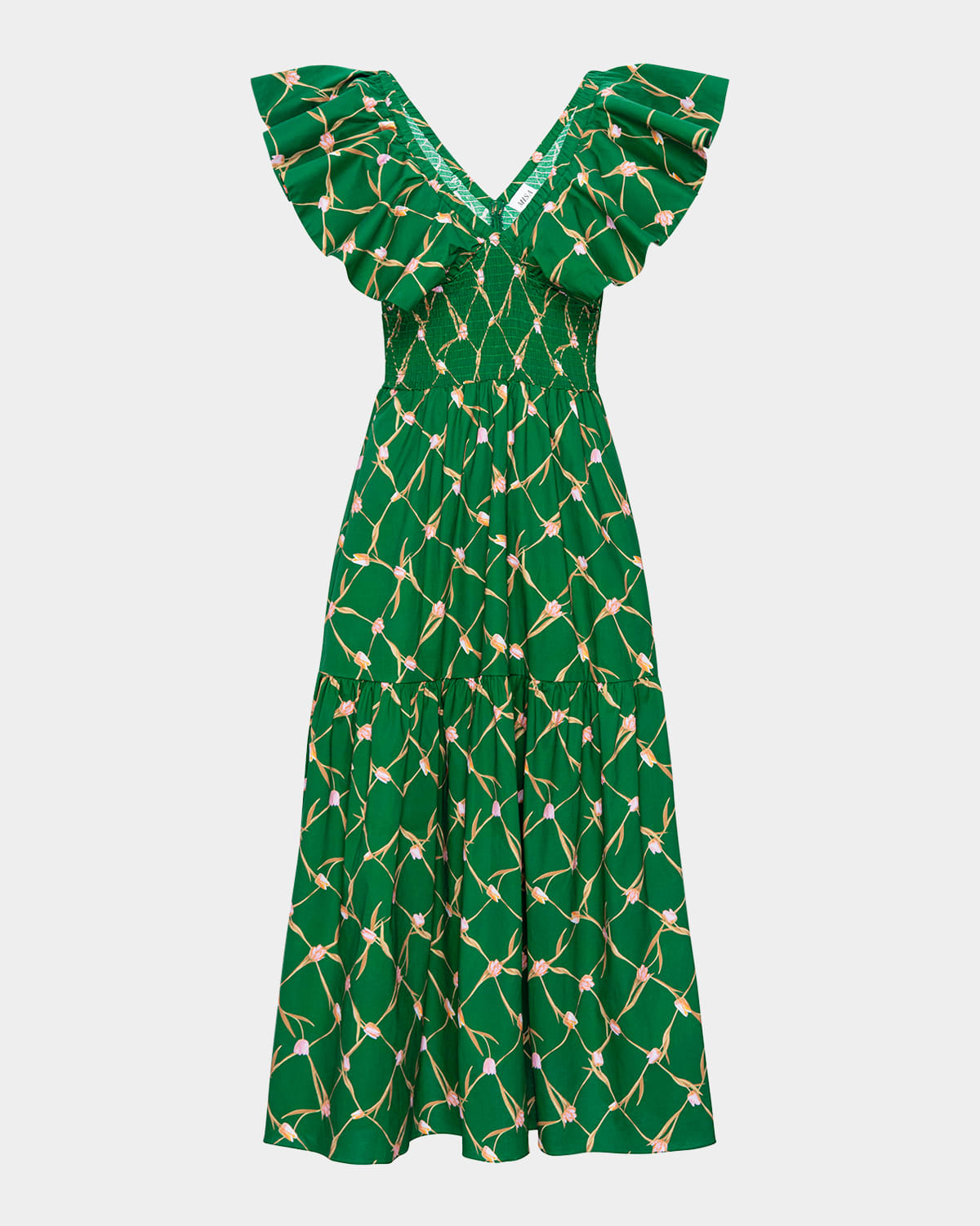 Tulip Lattice Leona Midi Dress