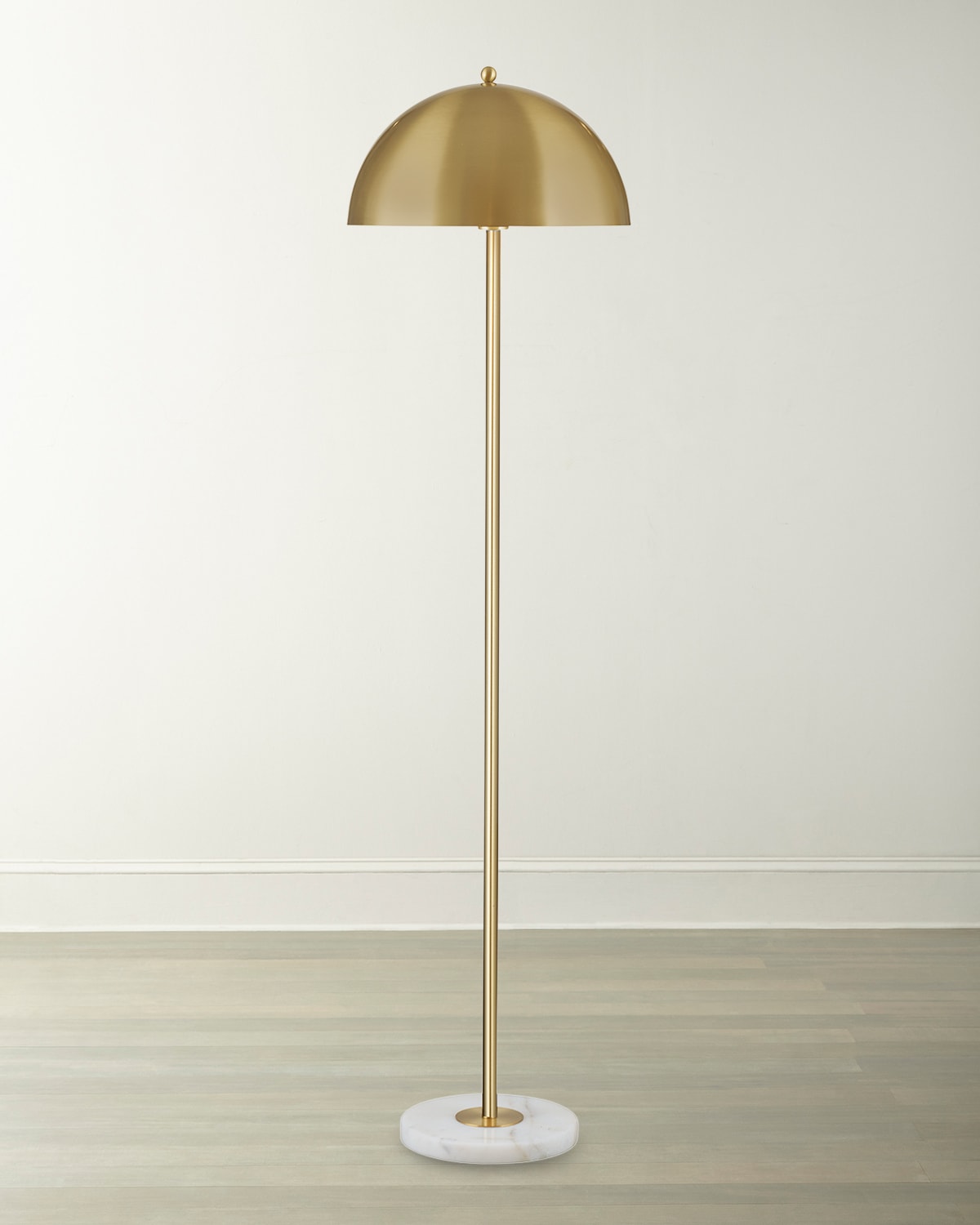 Katherine Noble By Bmc Loraine 59" Floor Lamp In White/brass