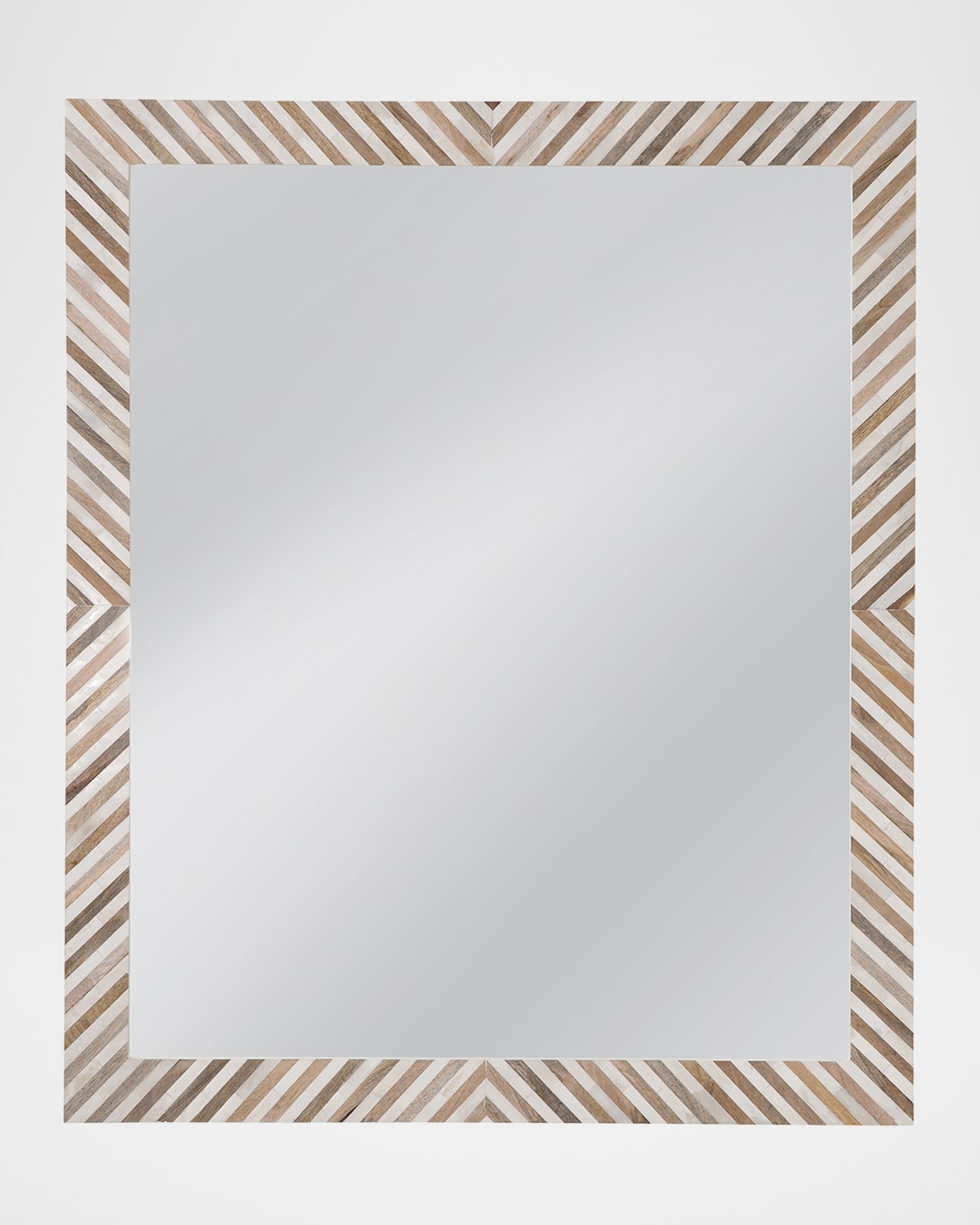 Katherine Noble By Bmc Karl 48" Wood & Resin Wall Mirror In Natural/cream