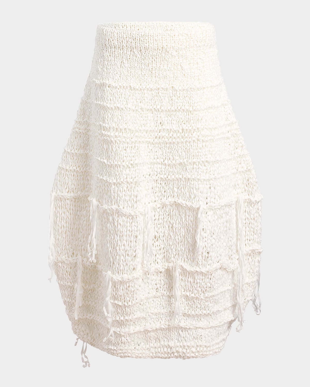 Khaite Inna Knit Cotton-blend Maxi Skirt In Glaze