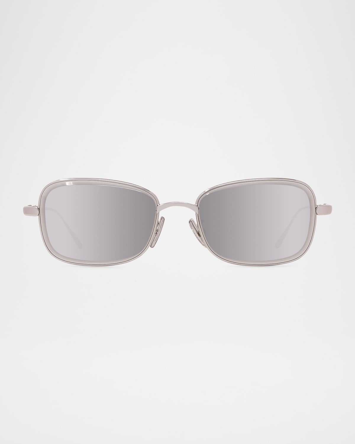 Loewe Men's Lw40159um Metal Rectangle Sunglasses In Palladium Smoke Mirror