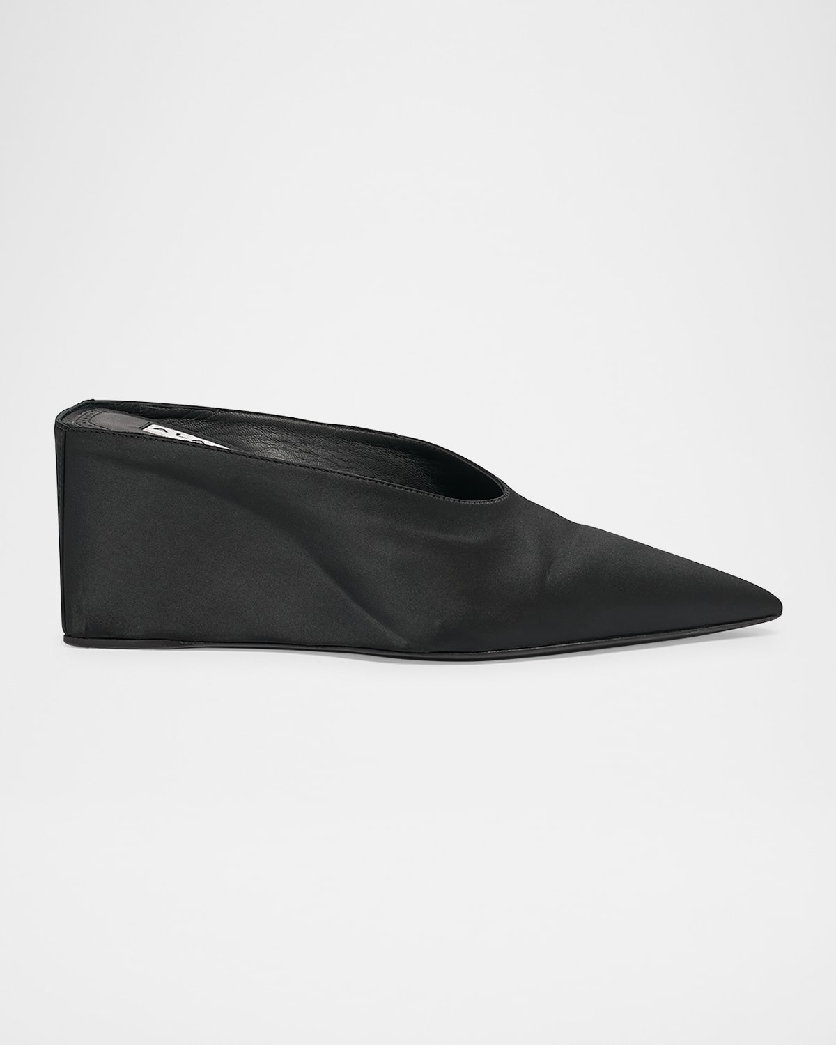 Alaïa Alaia Cube Wedge Satin Mules In Black