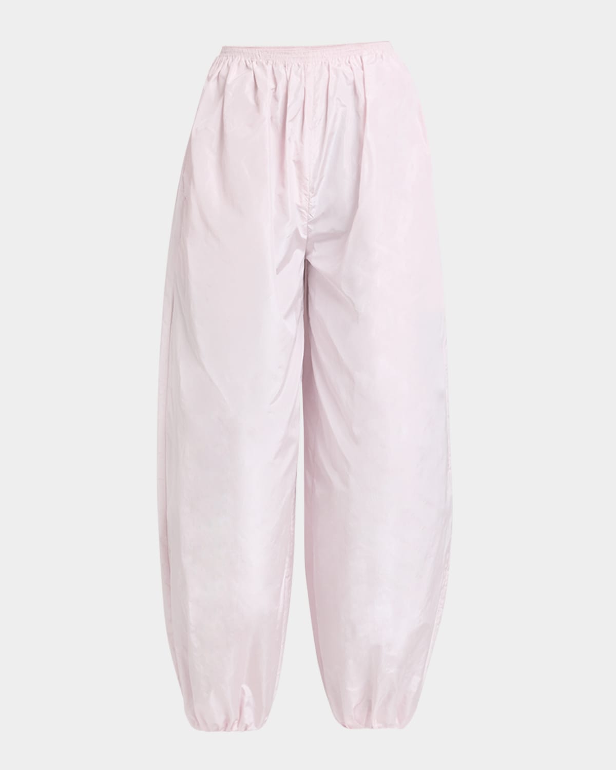 Shop Alaïa Balloon Silk Taffeta Pants In Rose Pale