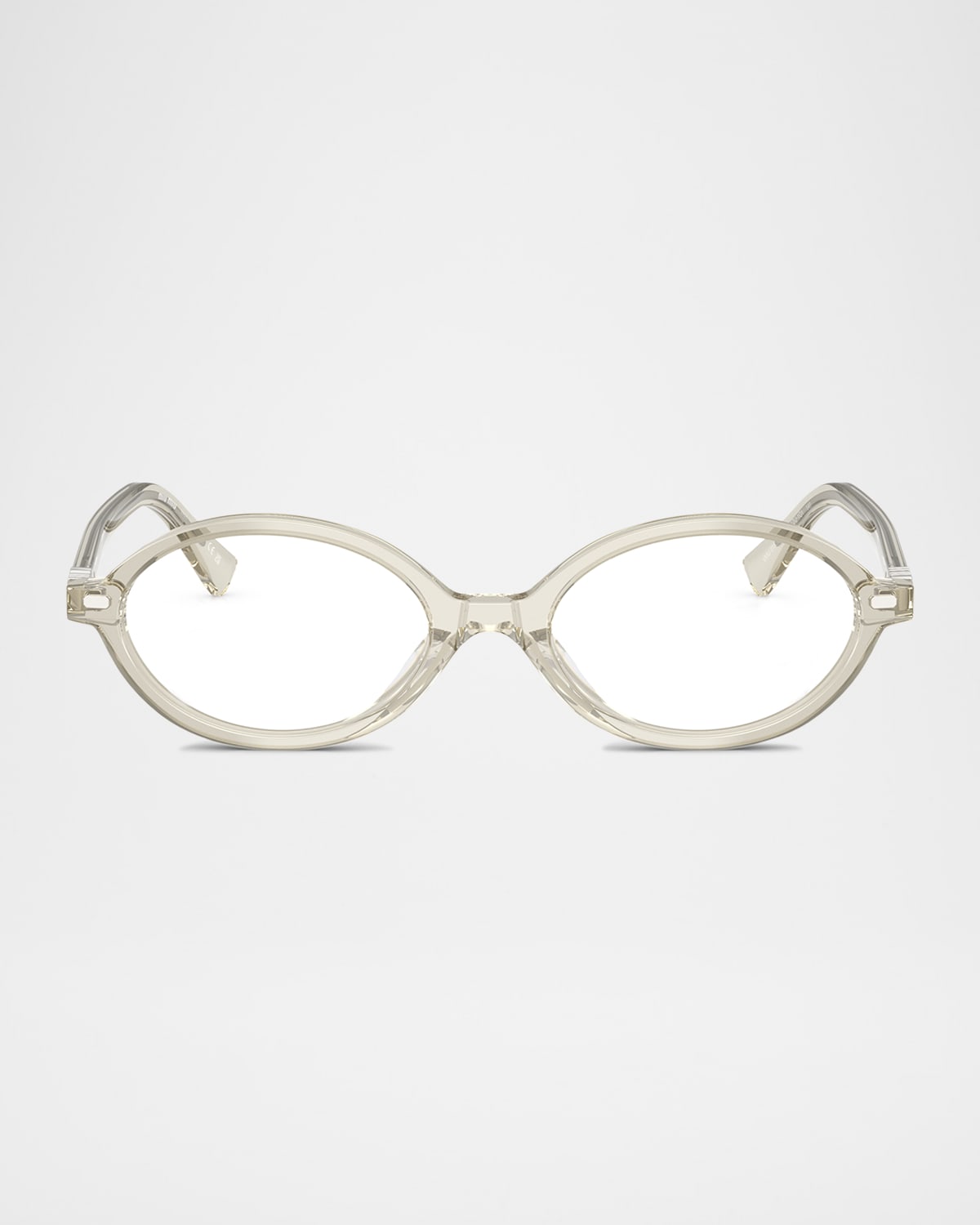 Miu Miu Mu 01xv Oval Acetate And Plastic Optical Glasses