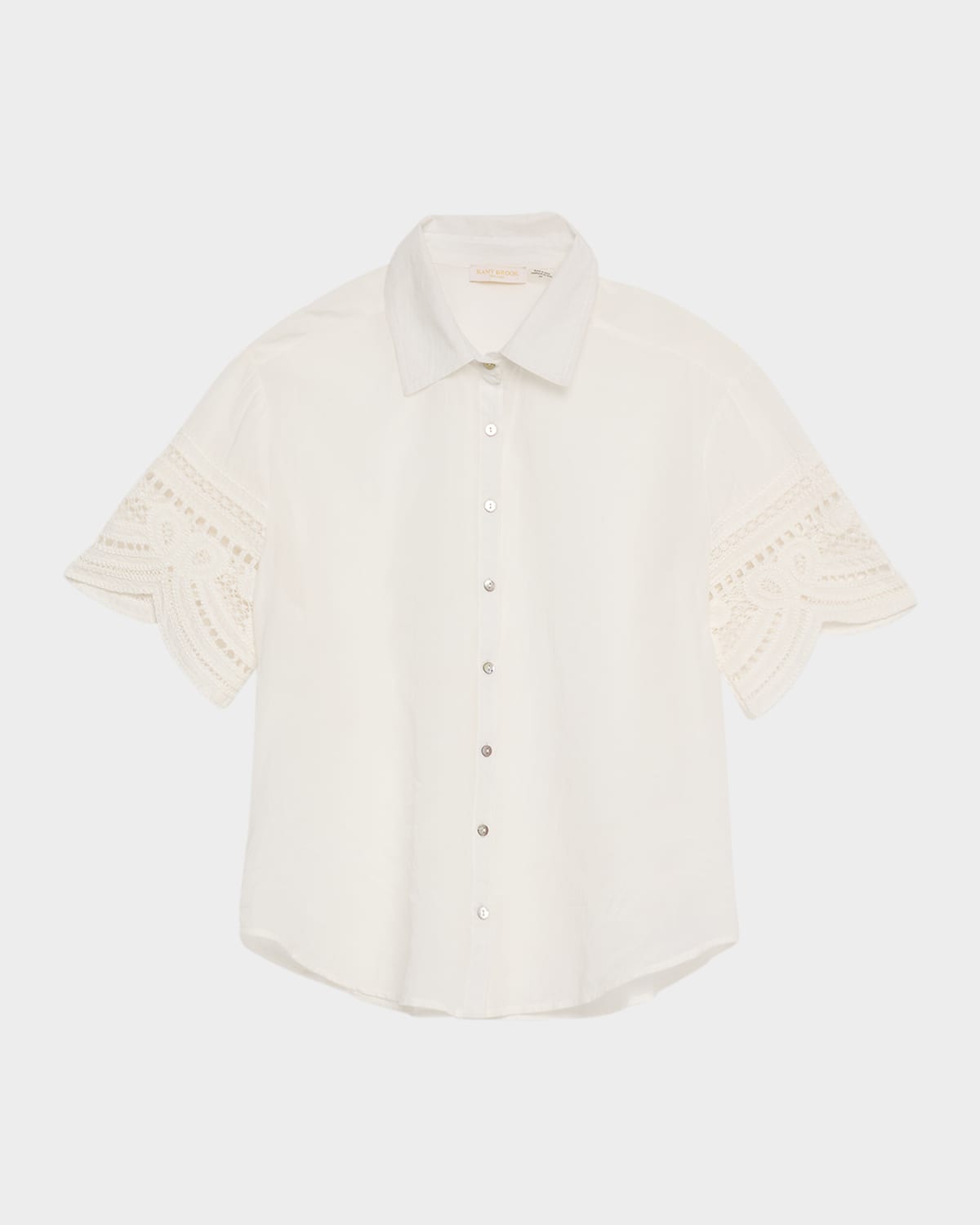 RAMY BROOK SHAMAYA EMBROIDERED BUTTON-FRONT SHIRT 