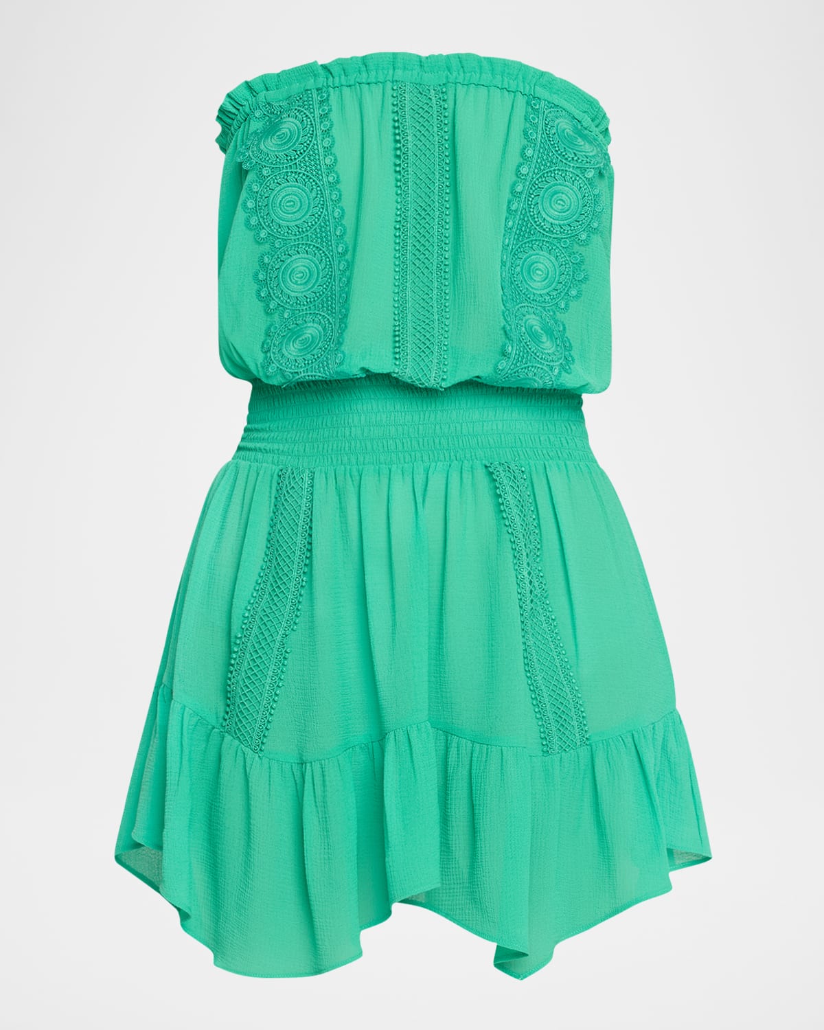 Shop Ramy Brook Norika Strapless Mini Dress In Palm Green