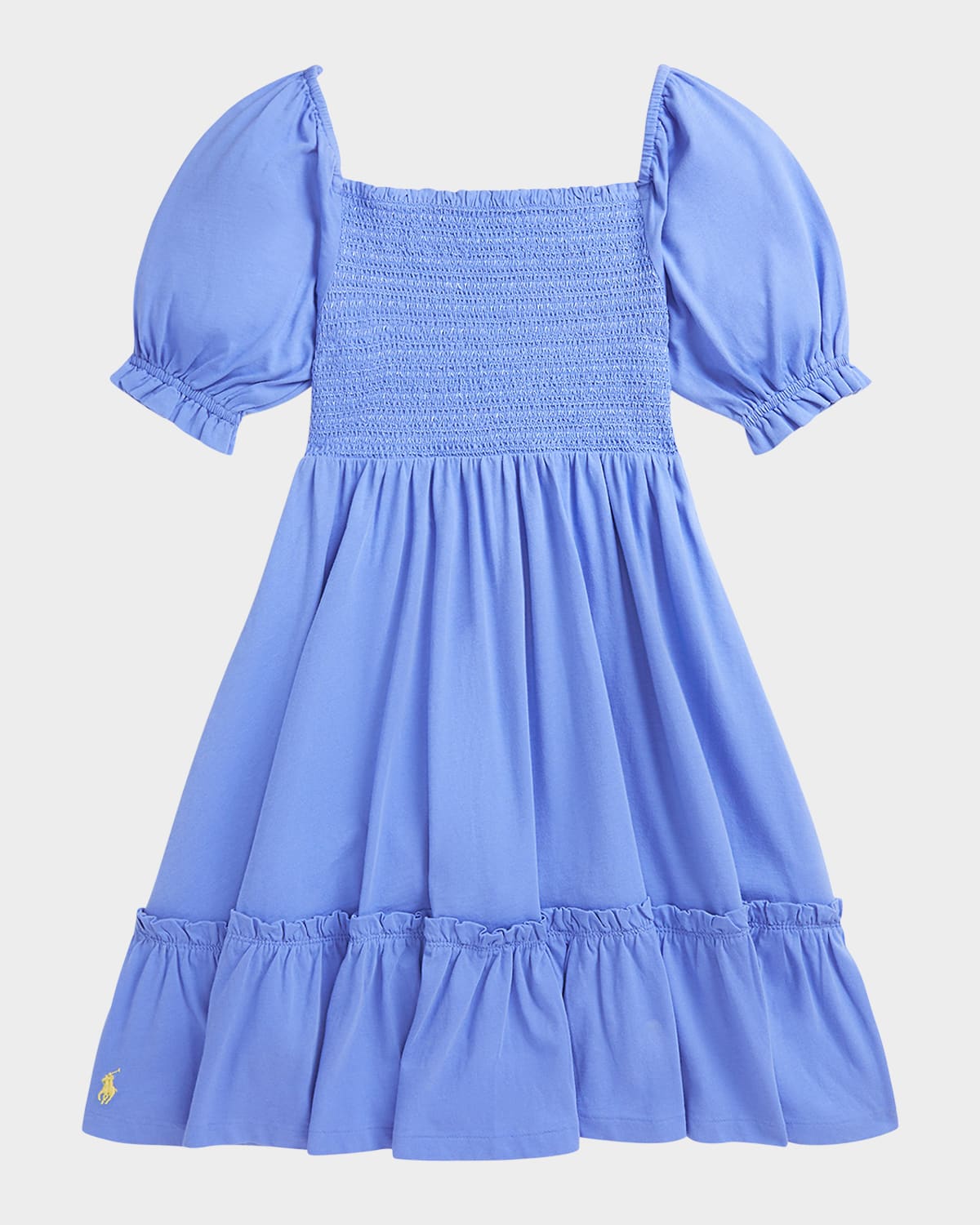 Polo Ralph Lauren Girl's Smocked Day Dress In Harbor Island Blue