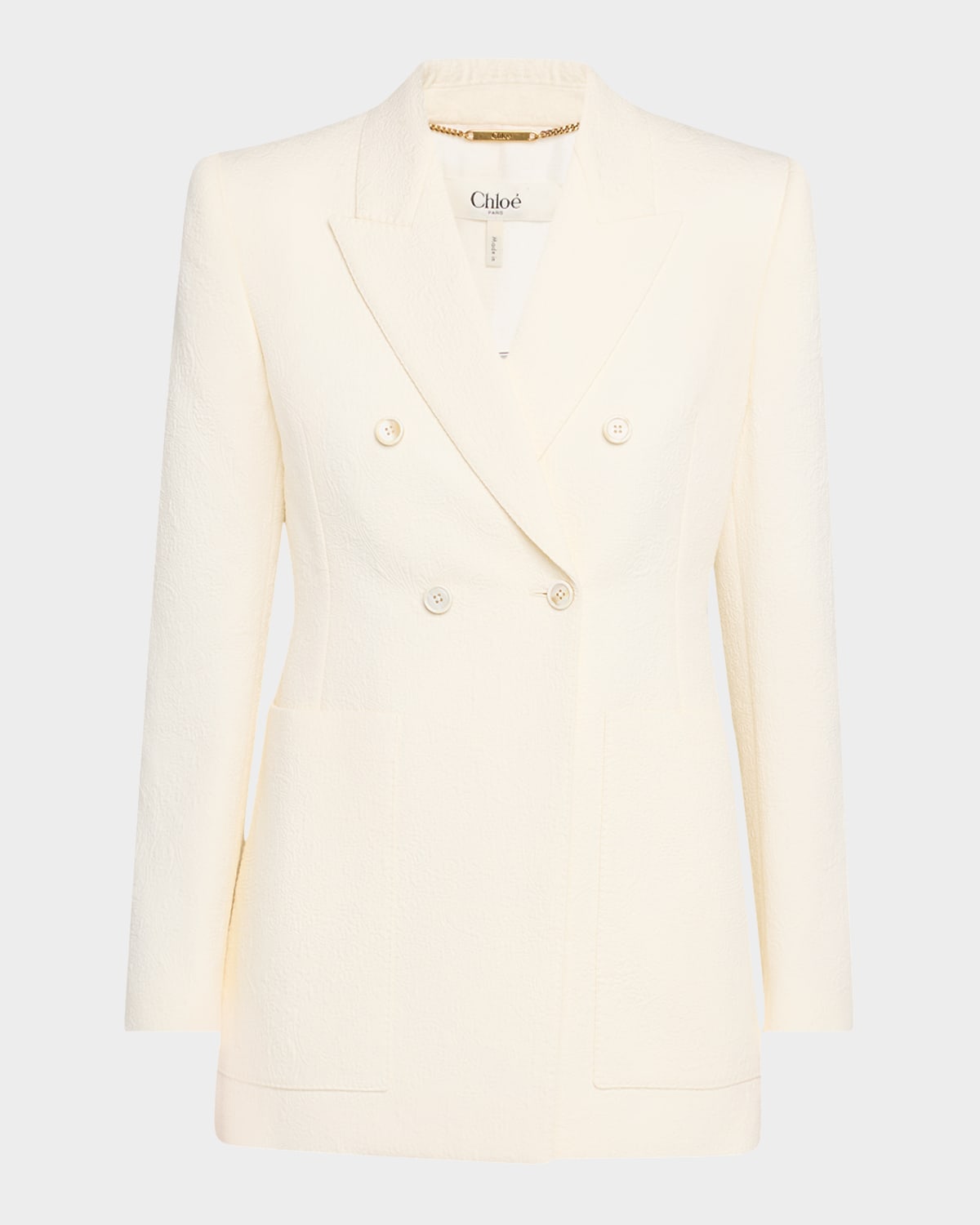 Chloé Paisley Jacquard Double-breasted Jacket