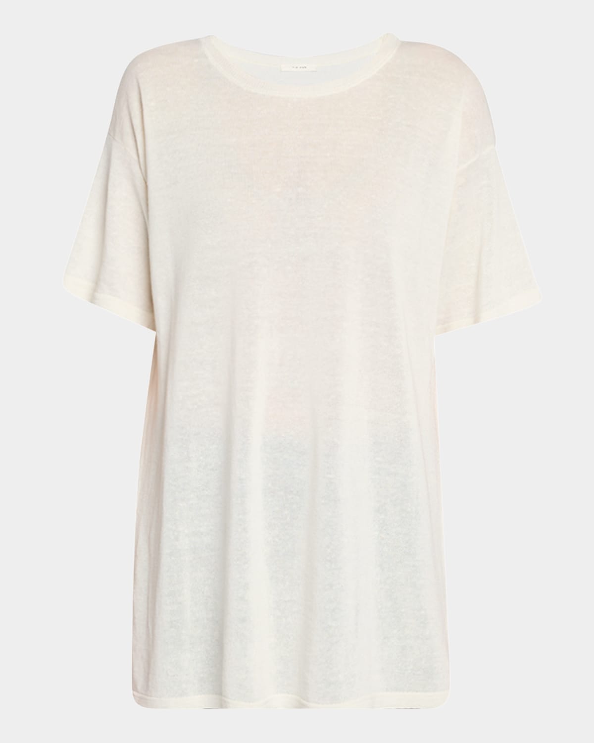 THE ROW JISELLE OVERSIZED SHORT-SLEEVE LINEN TOP 