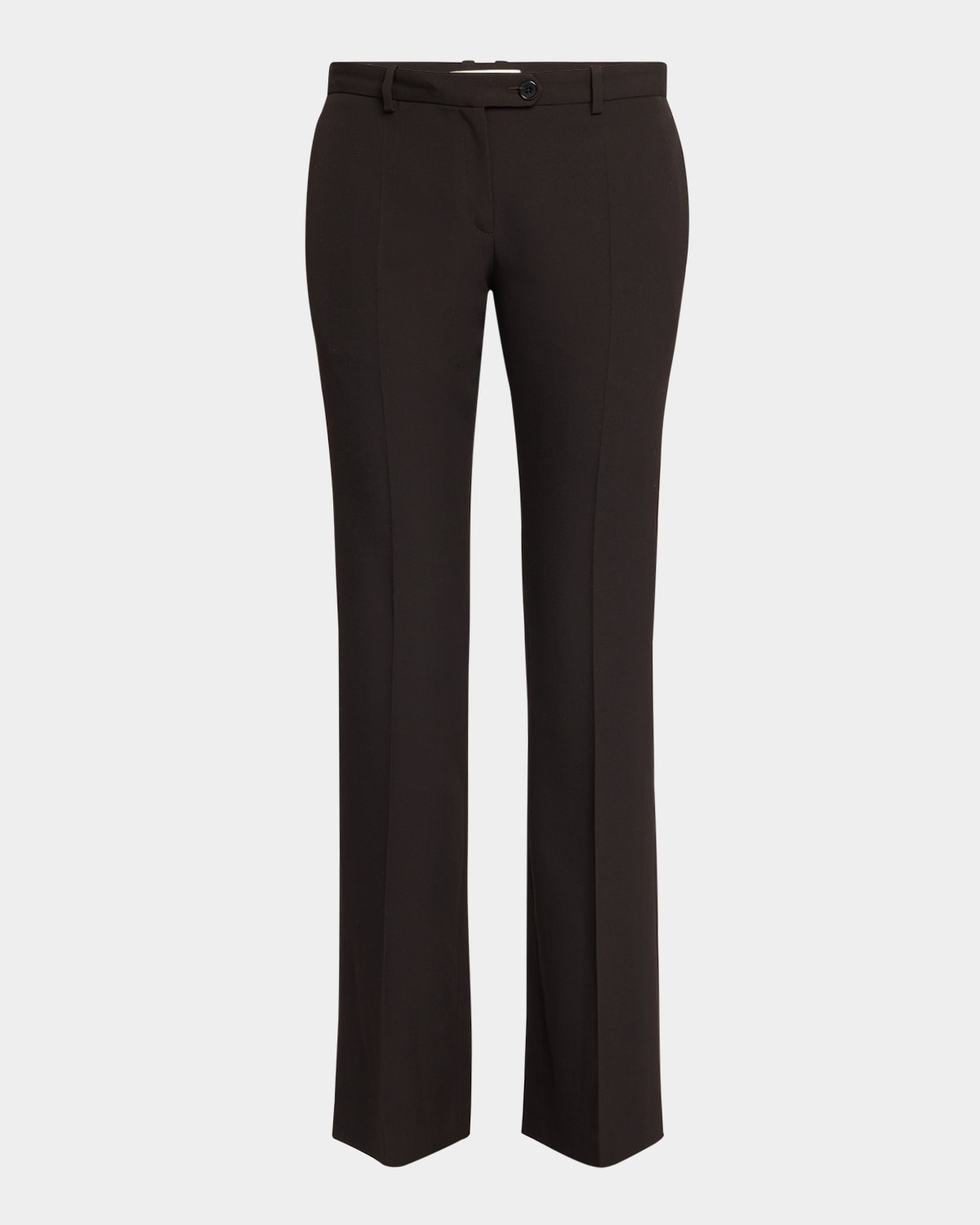 The Row Ali Straight-leg Wool-silk Pants In Dark Aniline