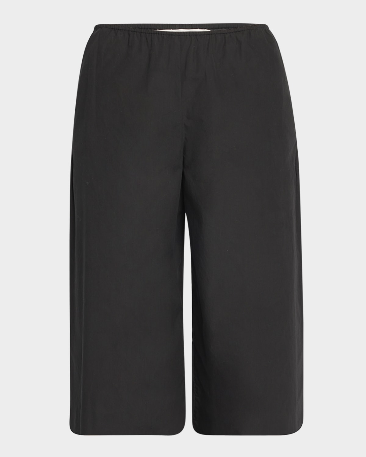 The Row Eliot Wide-leg Crop Pull-on Pants In Black