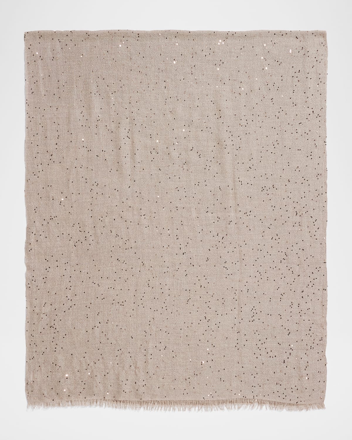 Brunello Cucinelli Cashmere-blend Speckled Scarf In Brown
