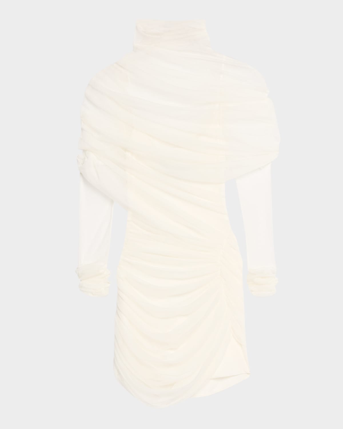 Christopher Esber Christo Sheer Wrap Long-sleeve Mini Dress