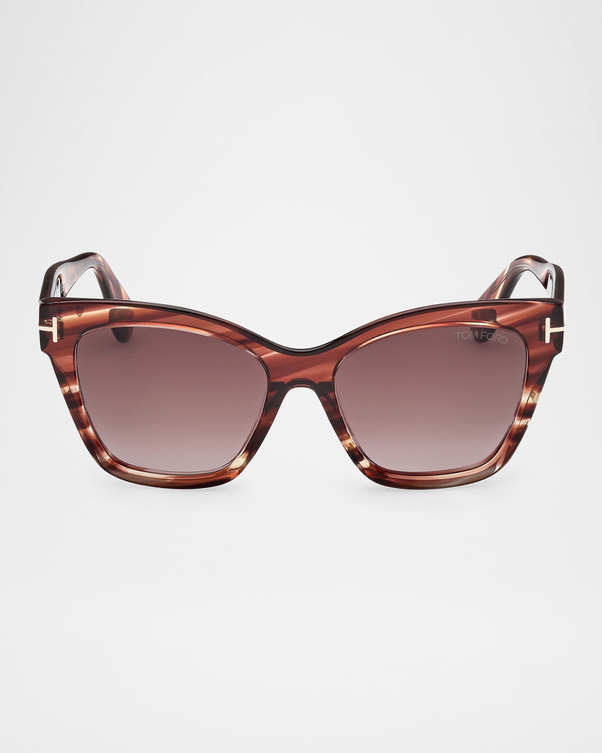 Tom Ford Elvira Cat Eye Acetate Sunglasses In Colhav/bordg