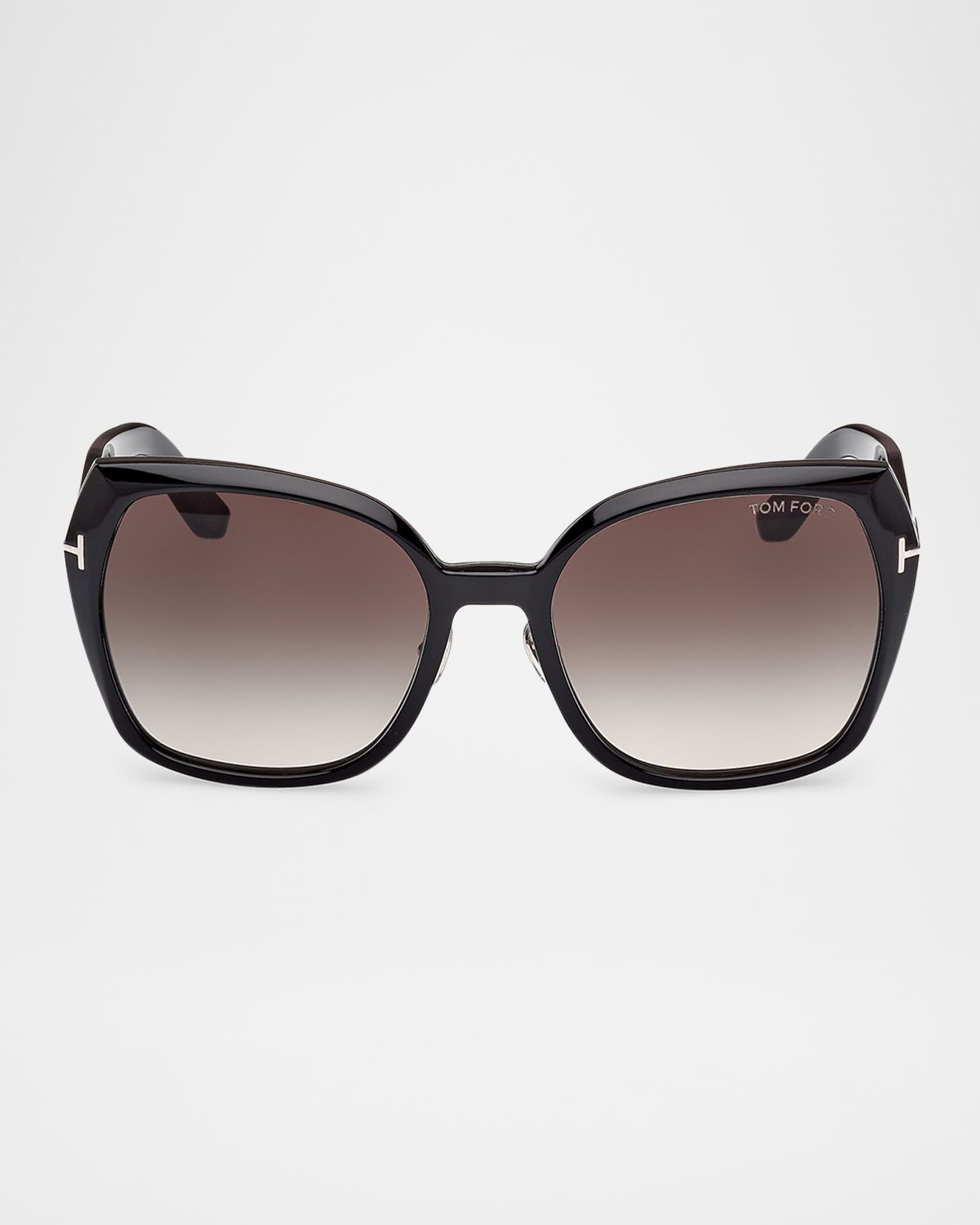 Tom Ford Plum 58mm Gradient Butterfly Sunglasses In Black