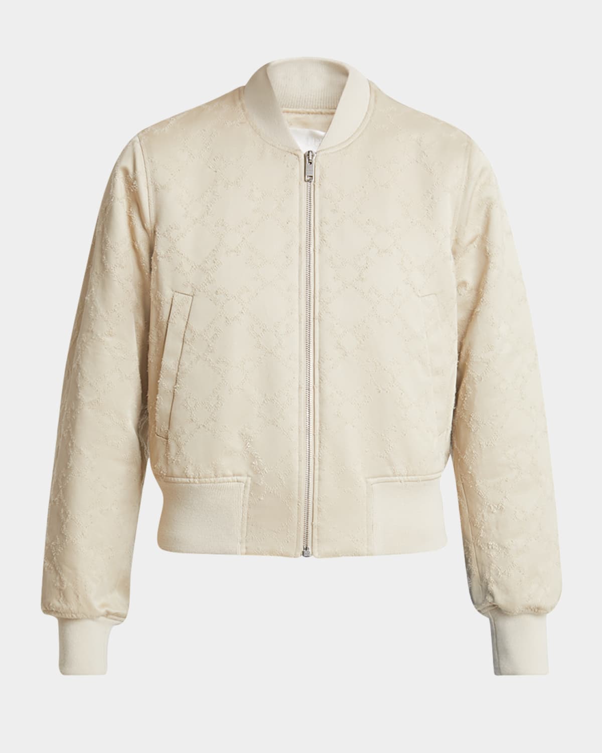 Givenchy Monogram 72 Light Varsity Jacket In Light Beige