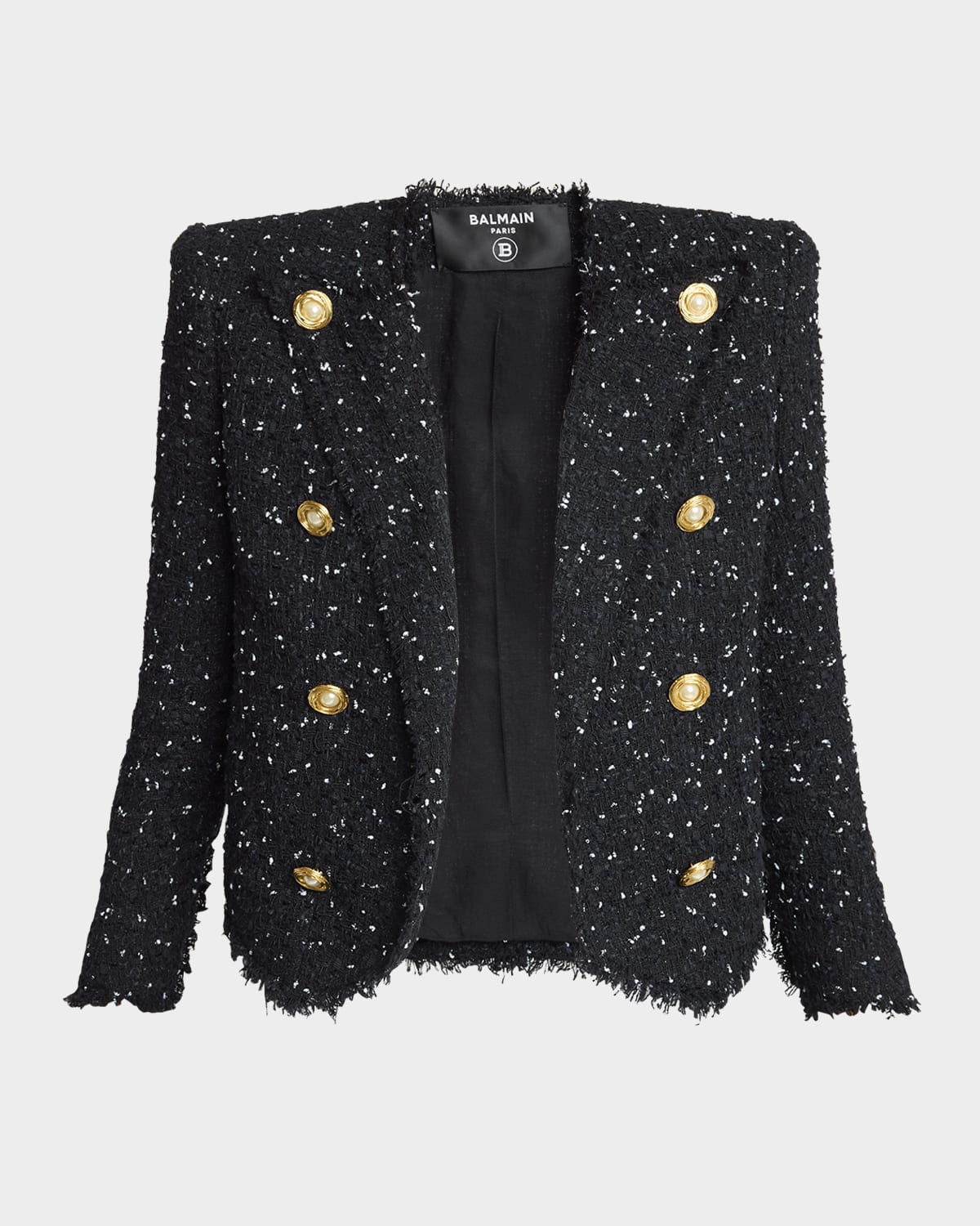 Spencer 8-Button Polka Dot Tweed Jacket