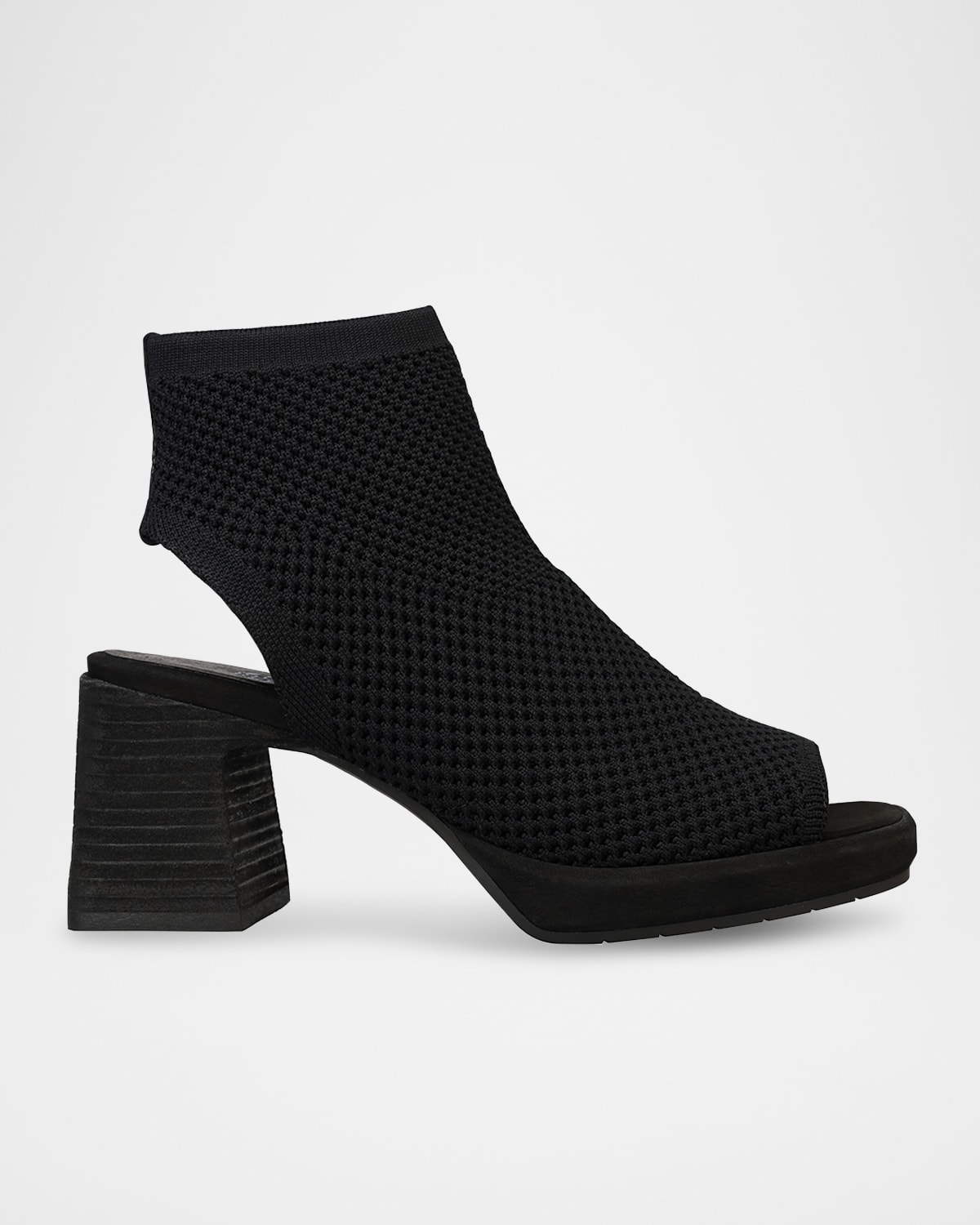 Knit Pull-On Platform Booties