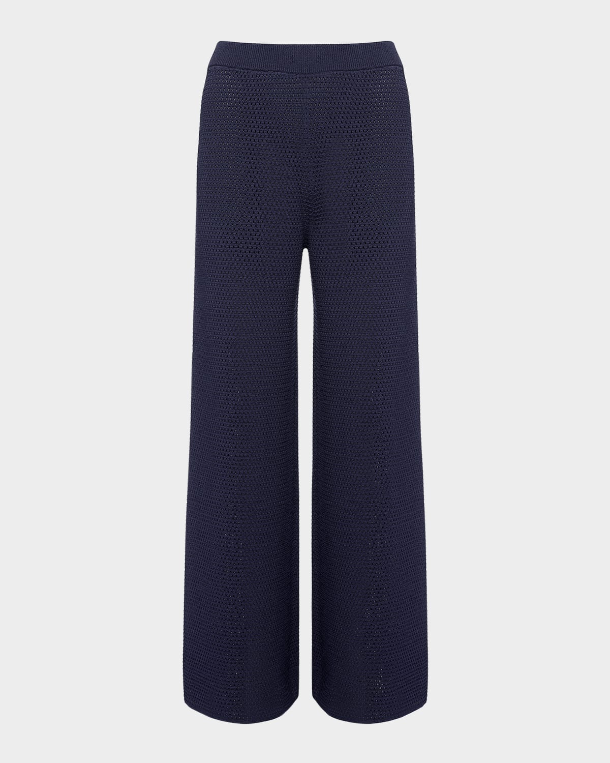 Eres Goland Knit Wide-leg Trousers In Bleu