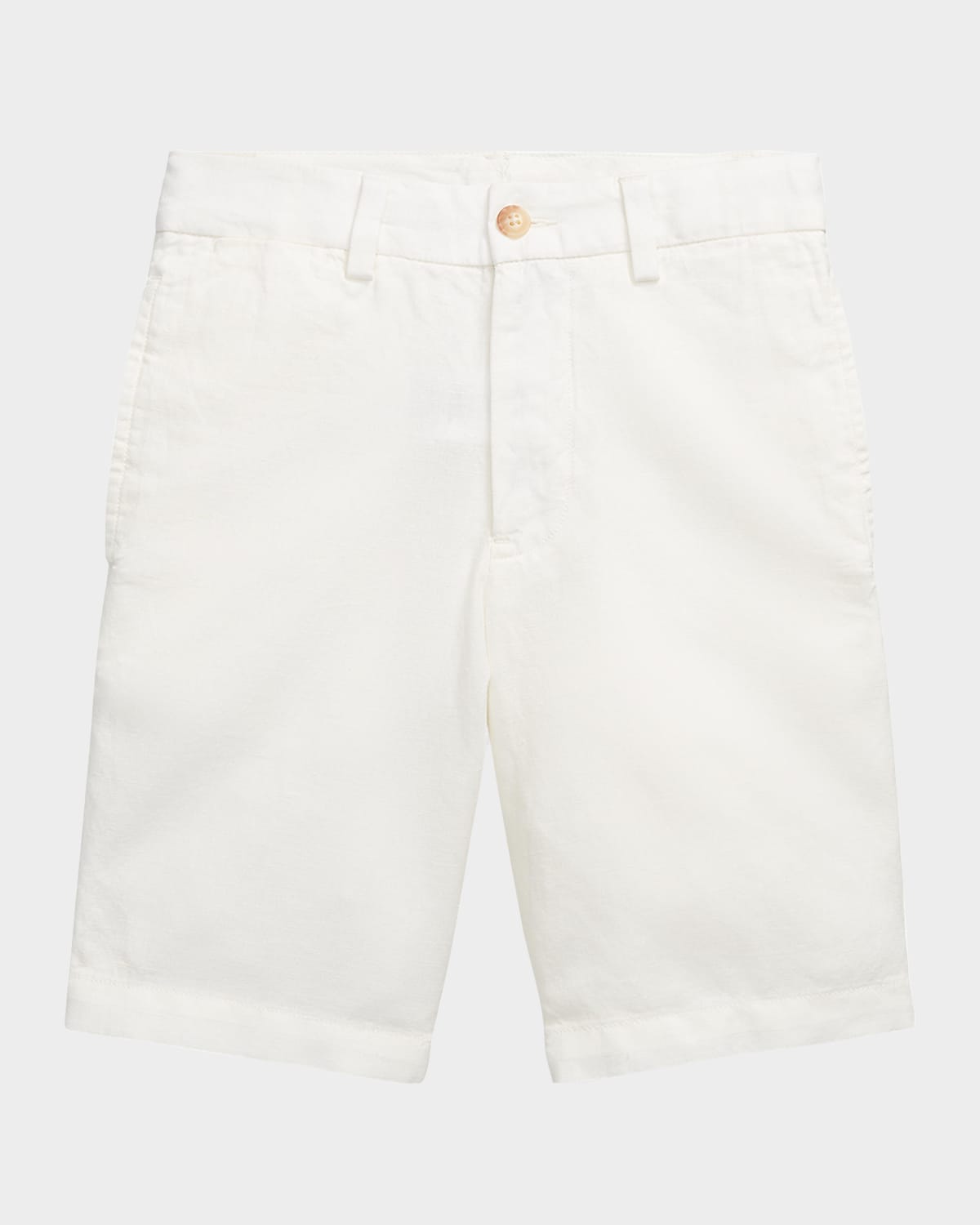Polo Ralph Lauren Straight Fit Linen-cotton Short In Deckwash White