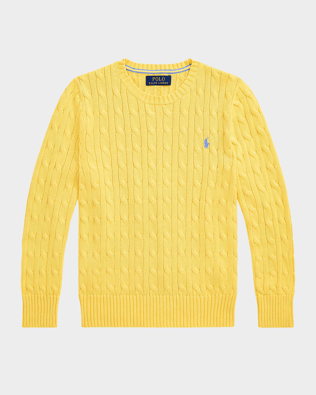 Polo Ralph Lauren Cable-knit Cotton Jumper In Oasis Yellow