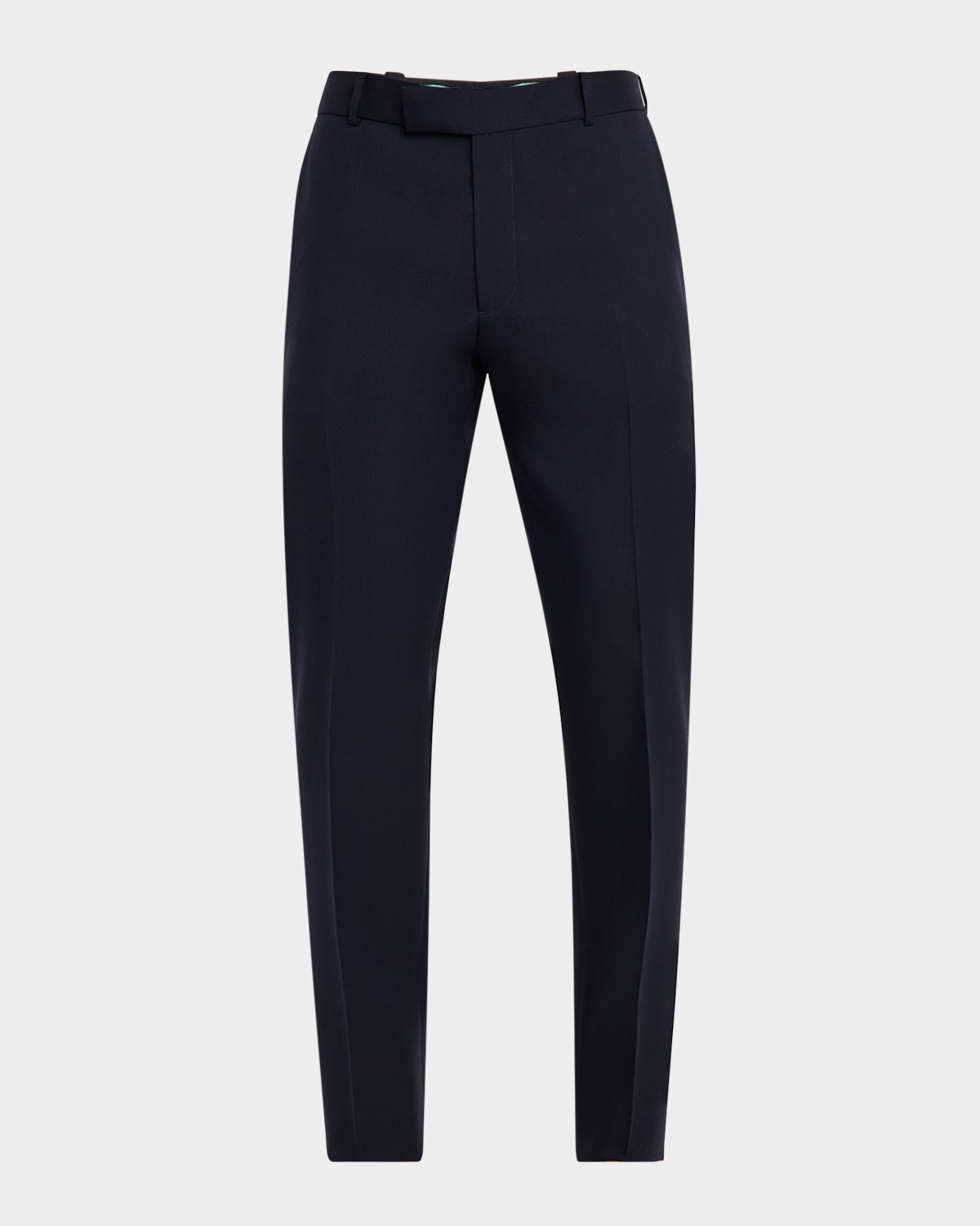 Alexander Mcqueen Mcqueen Low Rise Wool Cigarette Trousers In Navy