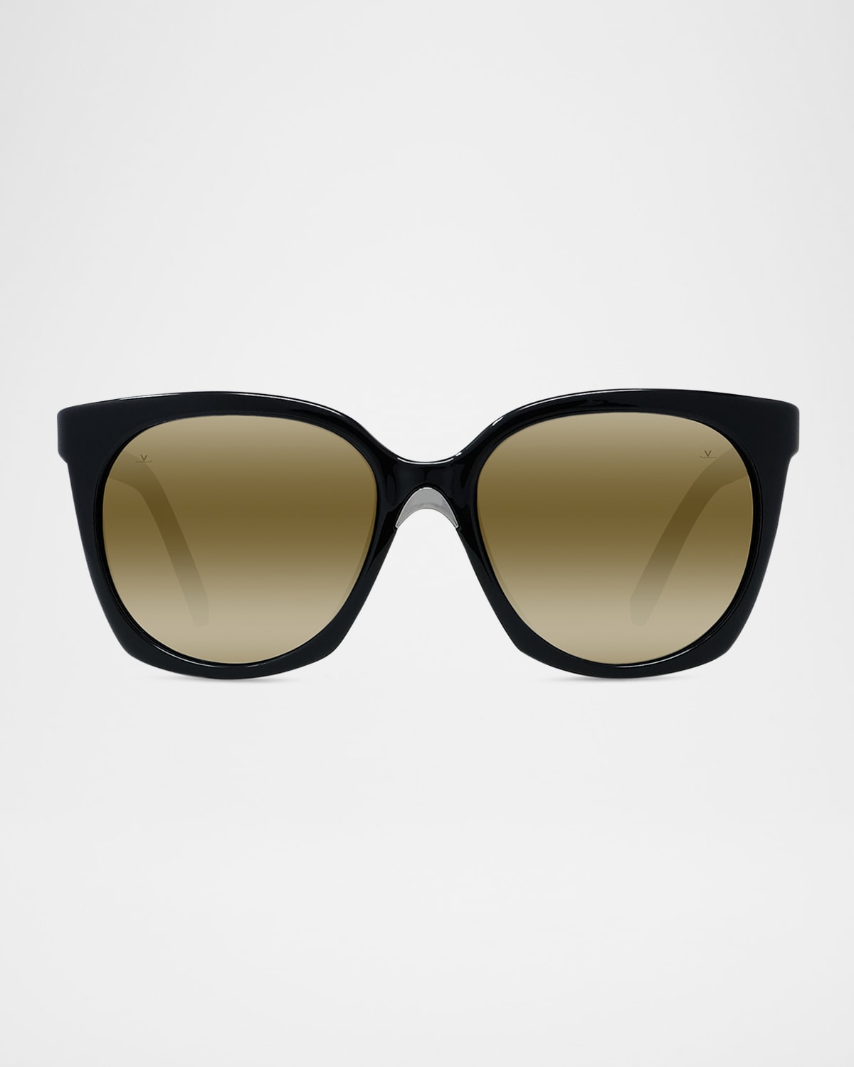 Vuarnet Men's Altitude 02 Nylon Cat-eye Sunglasses In Shiny Black Green Mirror