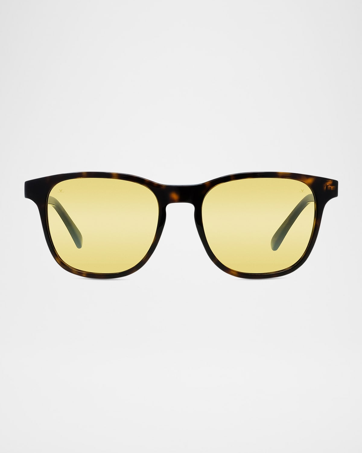 Vuarnet Men's Vu40012im Acetate Rectangle Sunglasses In Dark Havana