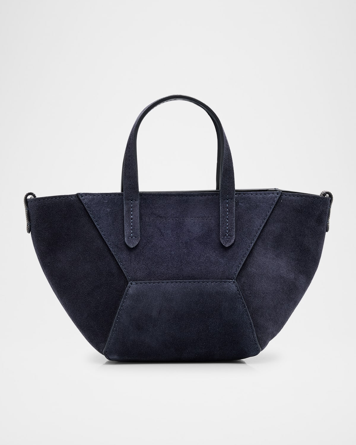 Brunello Cucinelli Duo Mini Suede Shopper Tote Bag