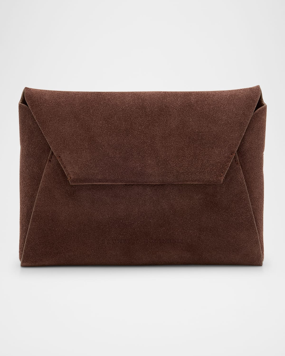 Brunello Cucinelli Duo Monili Suede Pouchette Crossbody Bag