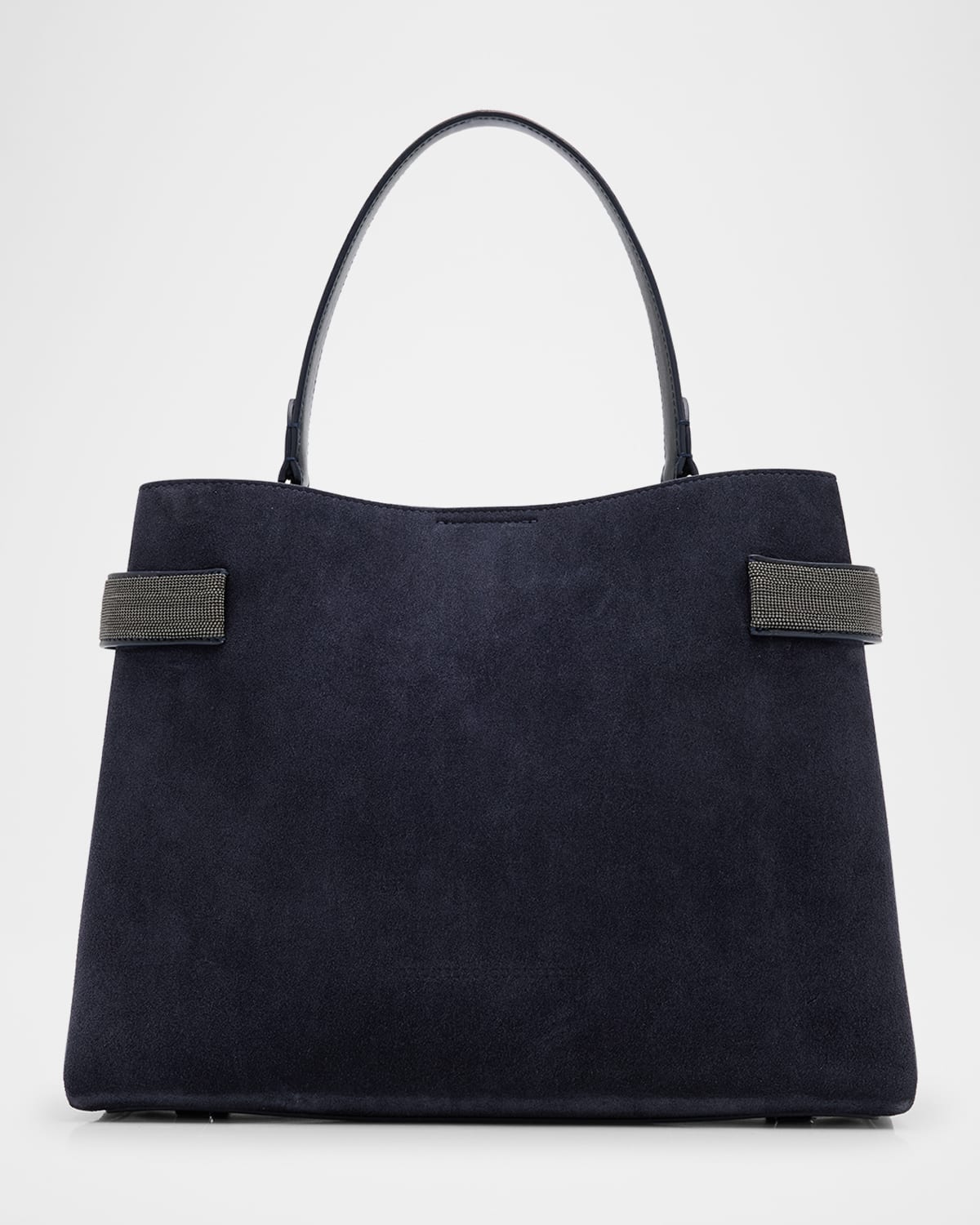 Brunello Cucinelli Essense Medium Monili Suede Top-handle Bag