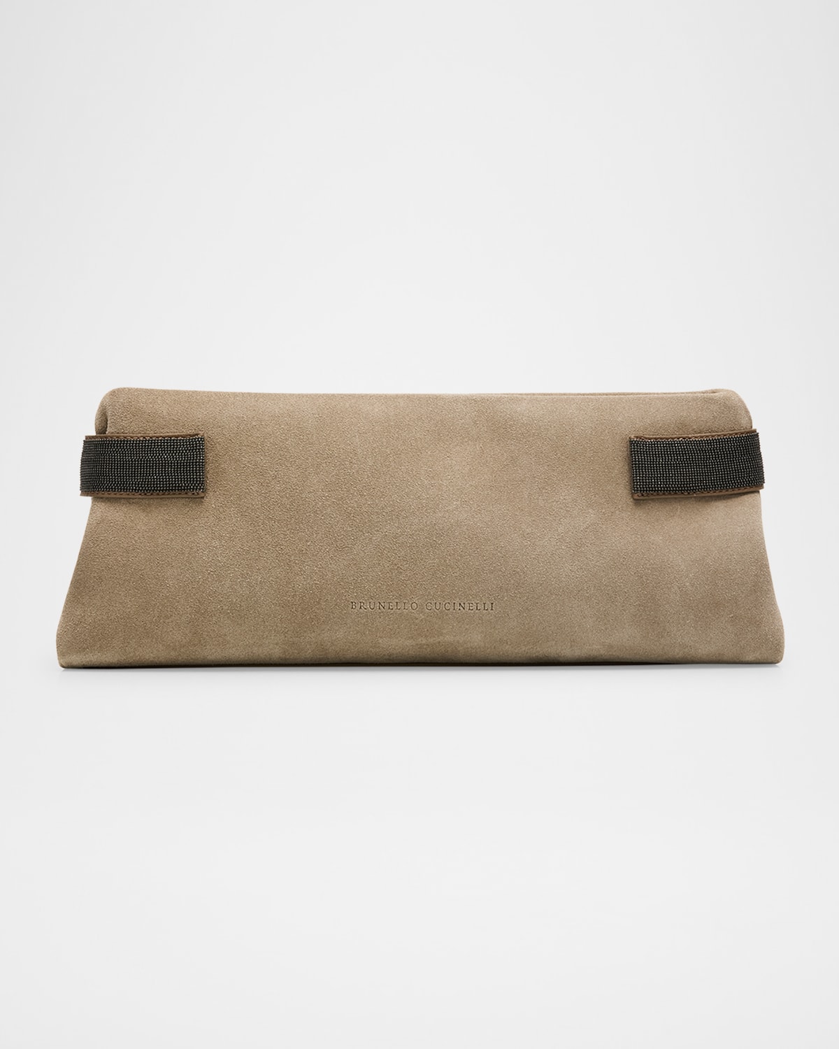 Brunello Cucinelli Essense Monili Suede Clutch Bag