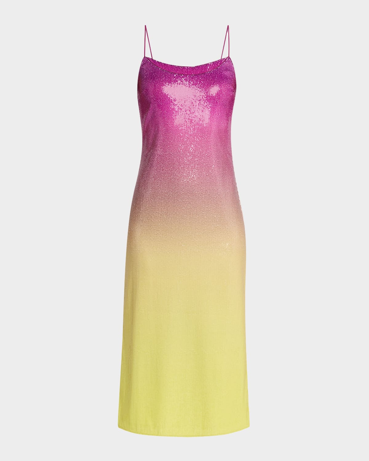 DIANE VON FURSTENBERG ALESSA SLEEVELESS OMBRE SEQUIN MIDI DRESS 