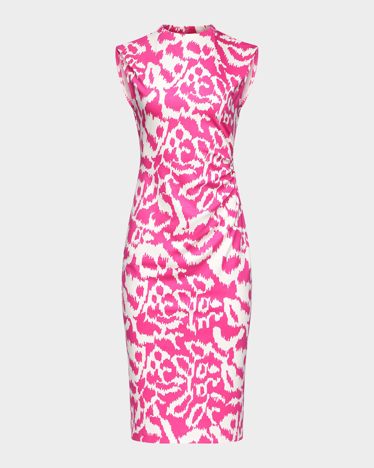 Diane Von Furstenberg Darrius Abstract-print Bodycon Dress In Kupang Pink